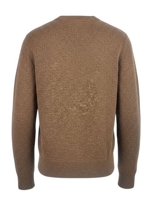 girocollo donna marrone con scritta bollicine girl MC2 Saint Barth | NEW QUEEN ALPACA - BOLLICINE GIRL18 STRASS